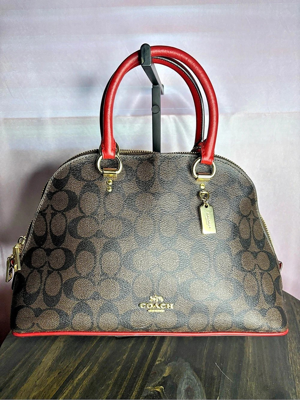 Coach Gallery Satchel Brown & Red